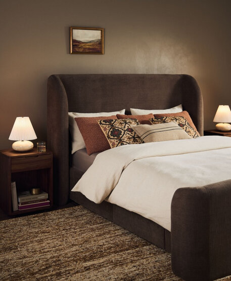 Wooden floating nightstand