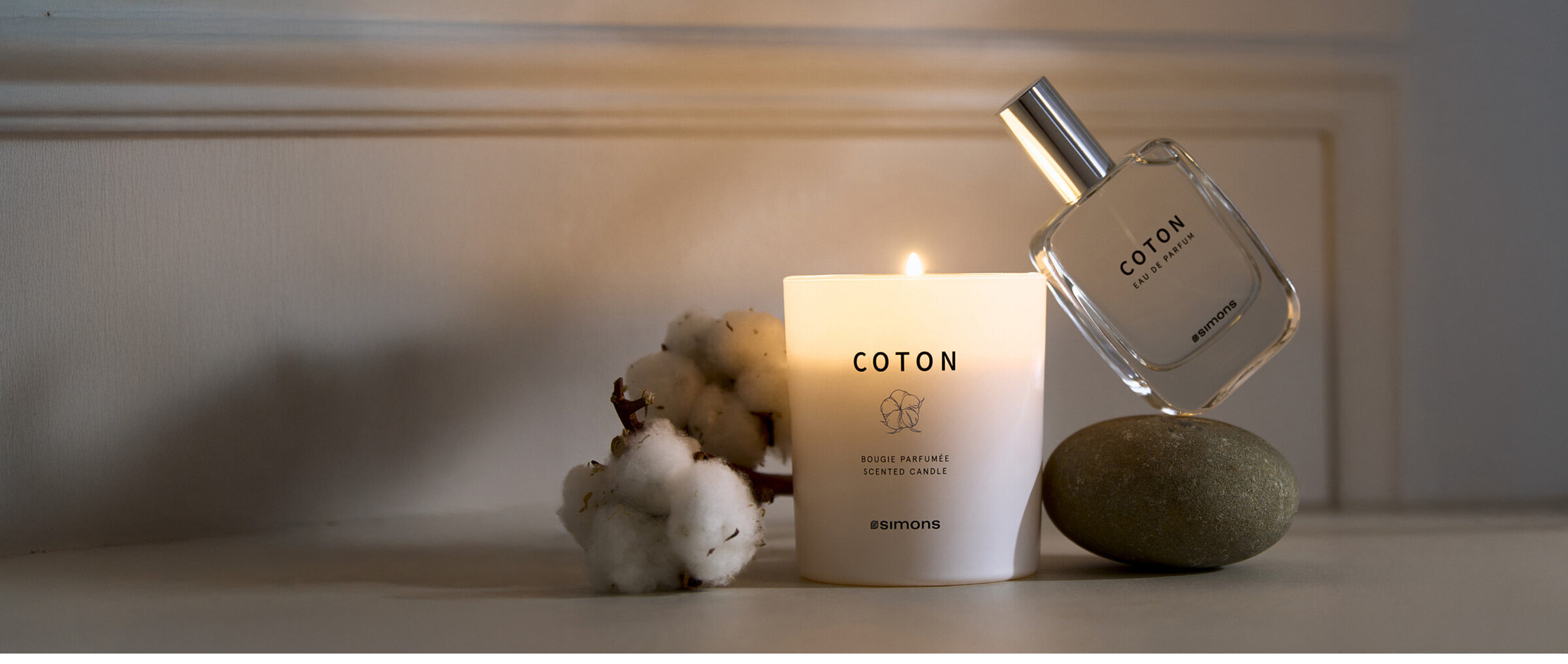 Coton scented perfum and candle