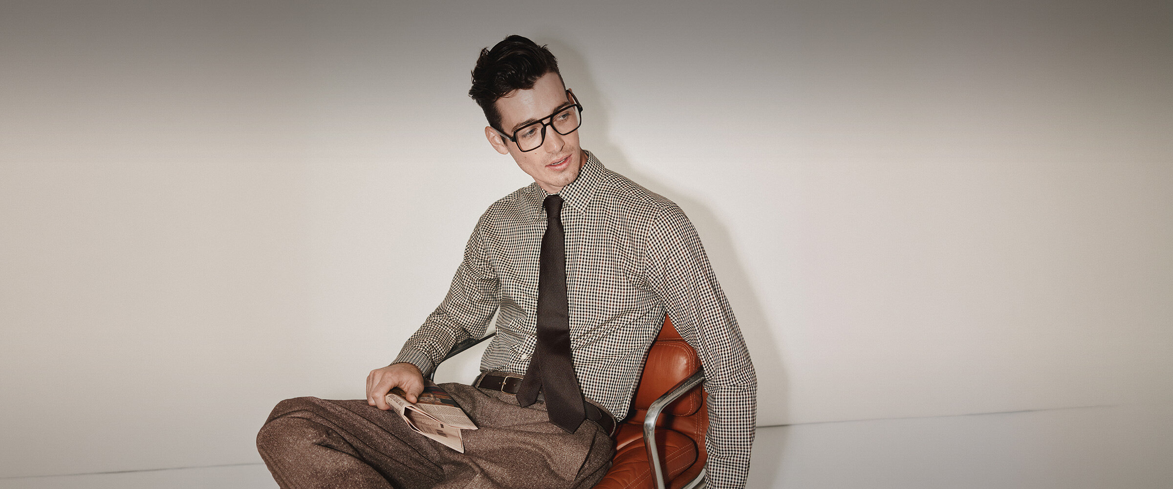 A man wearing glasses