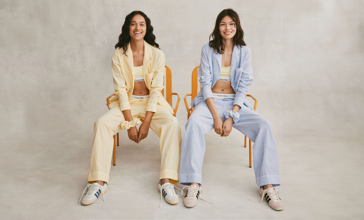 Women wearing striped pyjamas