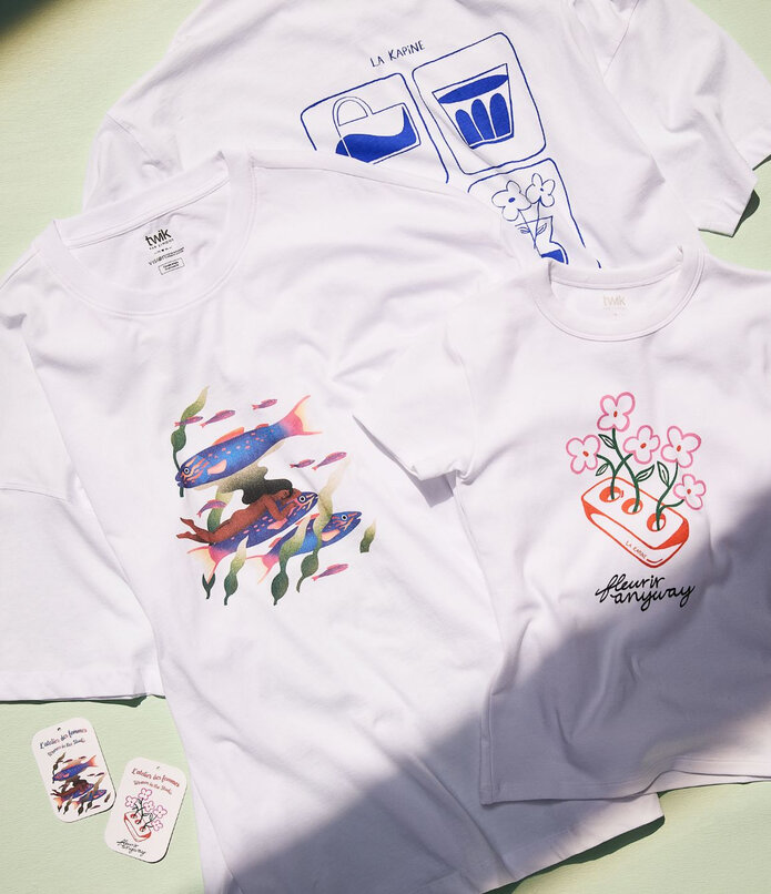 Photo des t-shirts de la collection