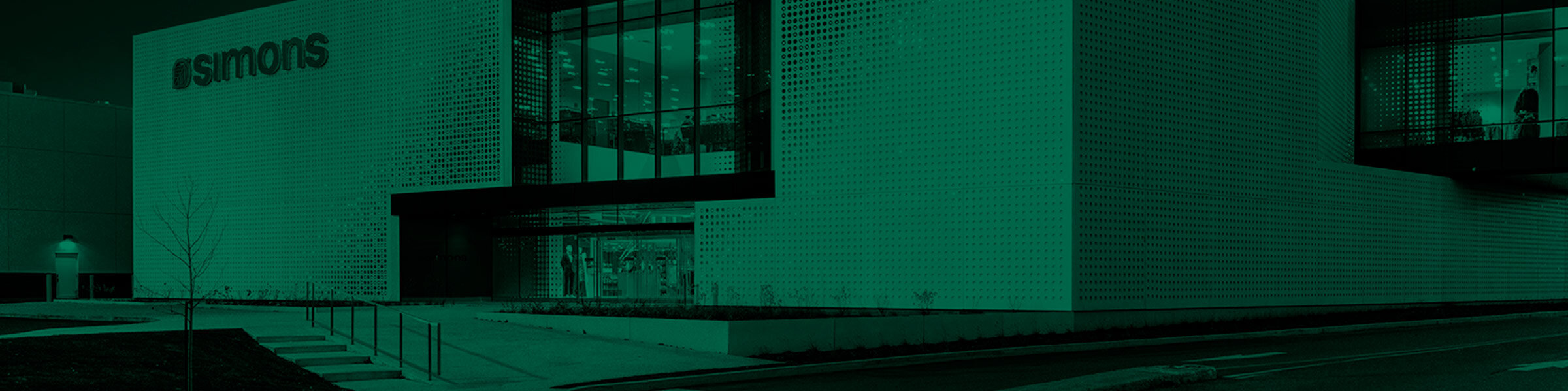 Green Simons store background