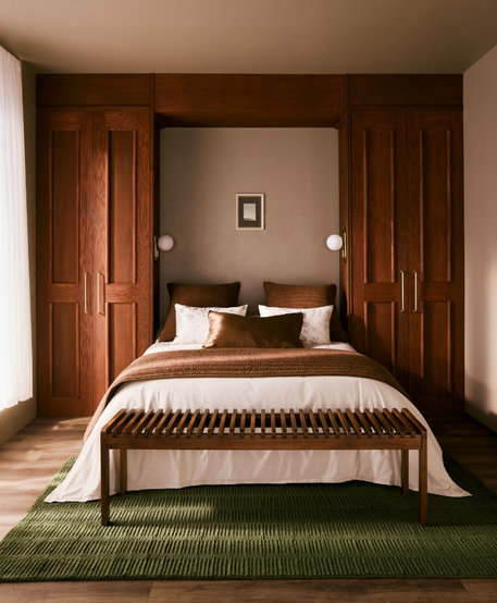 Wooden floating nightstand