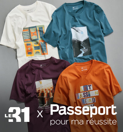 T-shirts Le 31 x Passeport pour ma réussite chez Simons