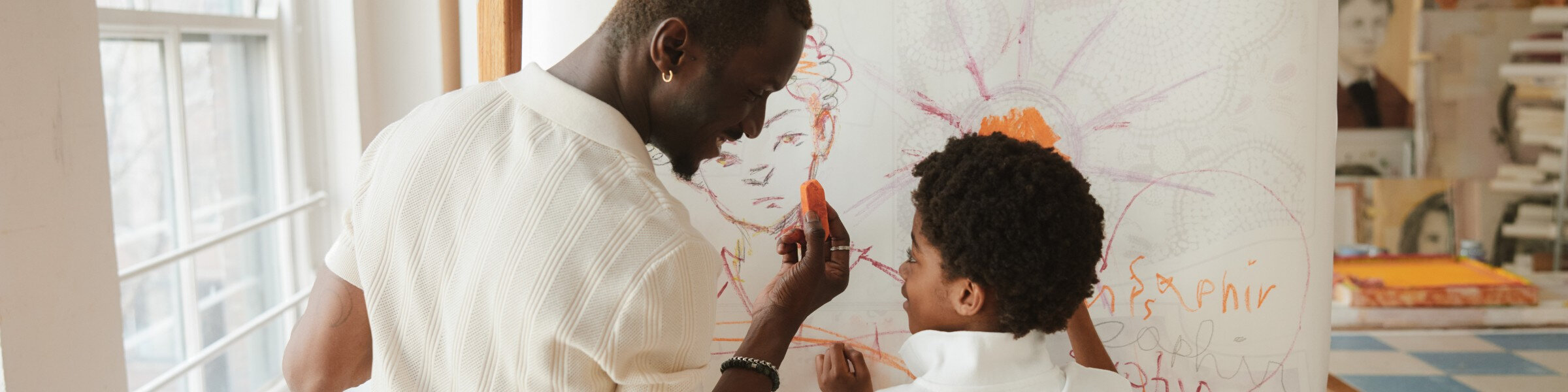 a man with his son