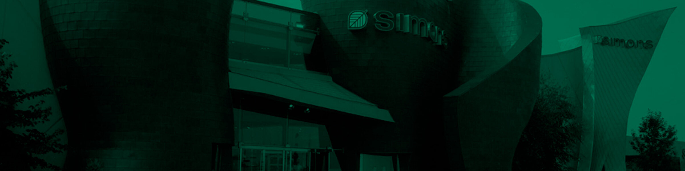Fond vert magasin Simons