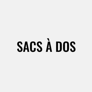 Sacs à dos