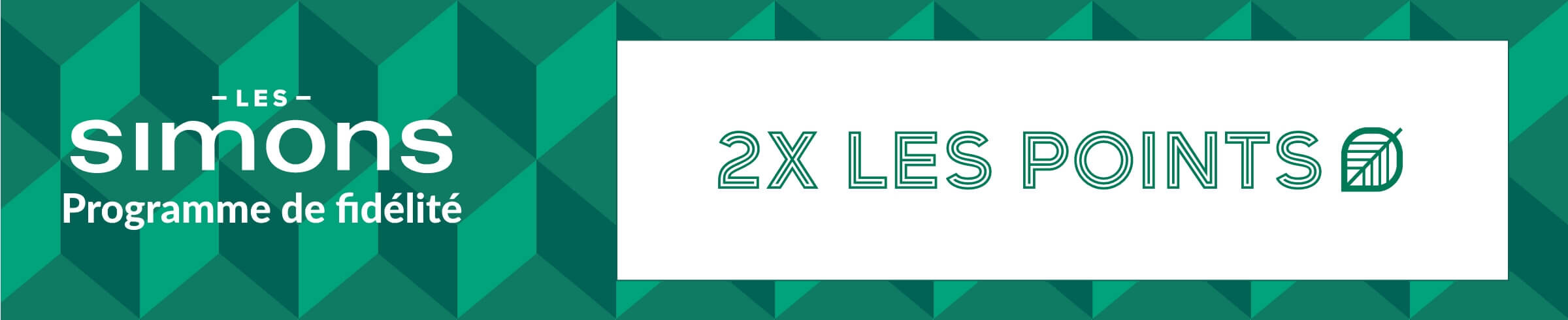 Les Simons - 2x les points sur un fond vert géométrique