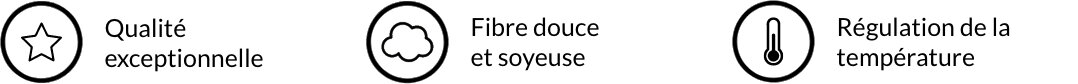 Qualité exceptionnelle Fibre douce et soyeuse Régulation de la température