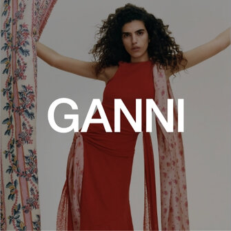 Oversized checkered blazer by Ganni for women at Édito Simons
