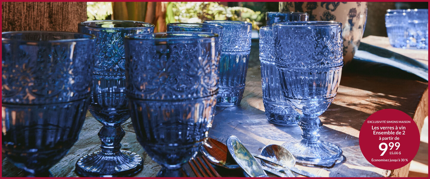 Verres et tasses à partir de 9,99 $