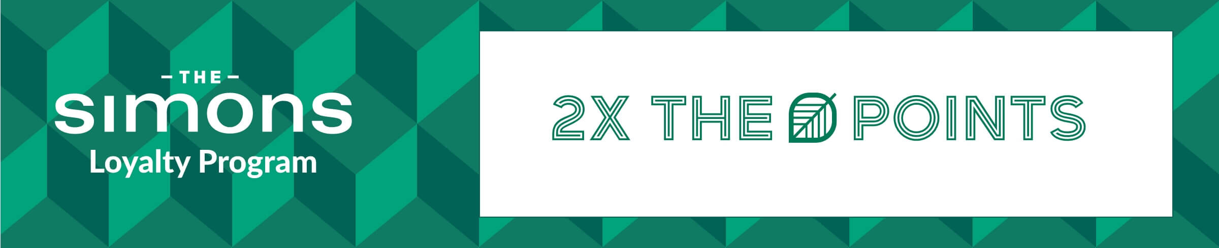 The Simons - 2x the points on a green background