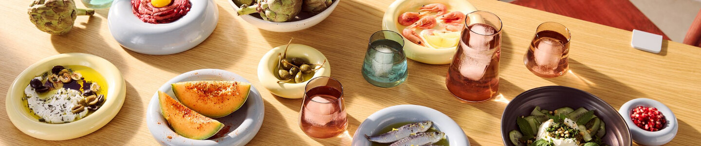 assiettes et verres