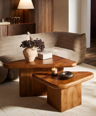 Adjustable top wooden coffee table
