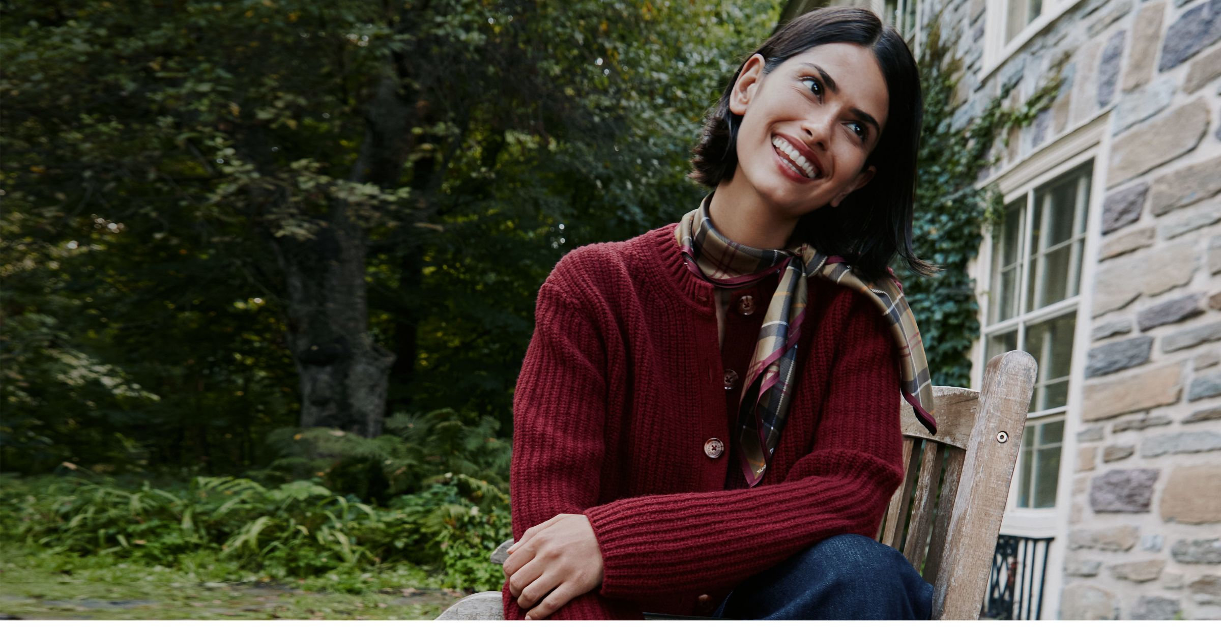 Adalyn shaker-rib wool cardigan from Barbour at Simons
