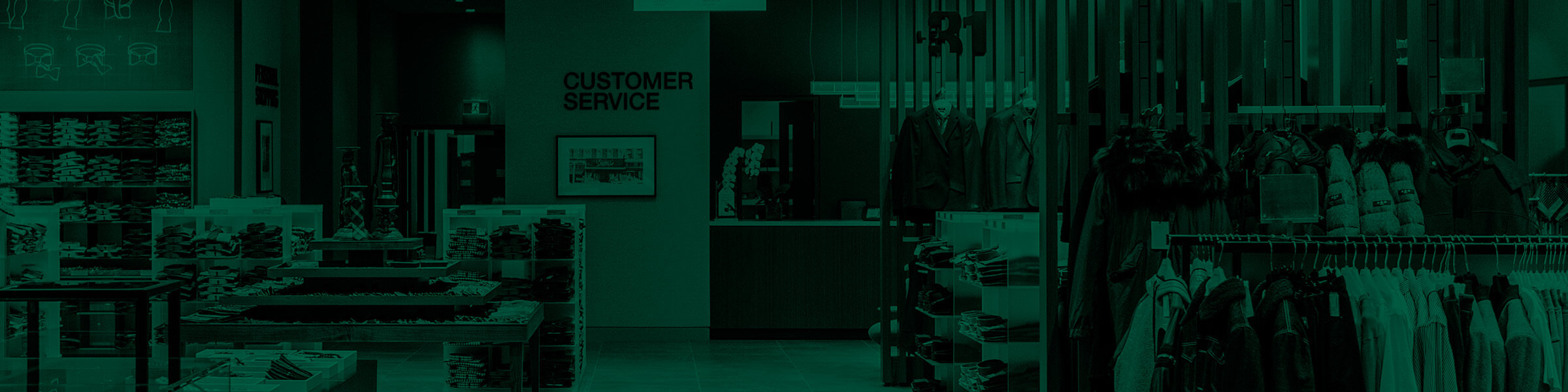 Fond vert d'un magasin Simons