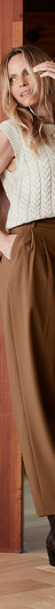 Le cardigan côtelé rayures horizontales en coton recyclé pour femme chez Simons