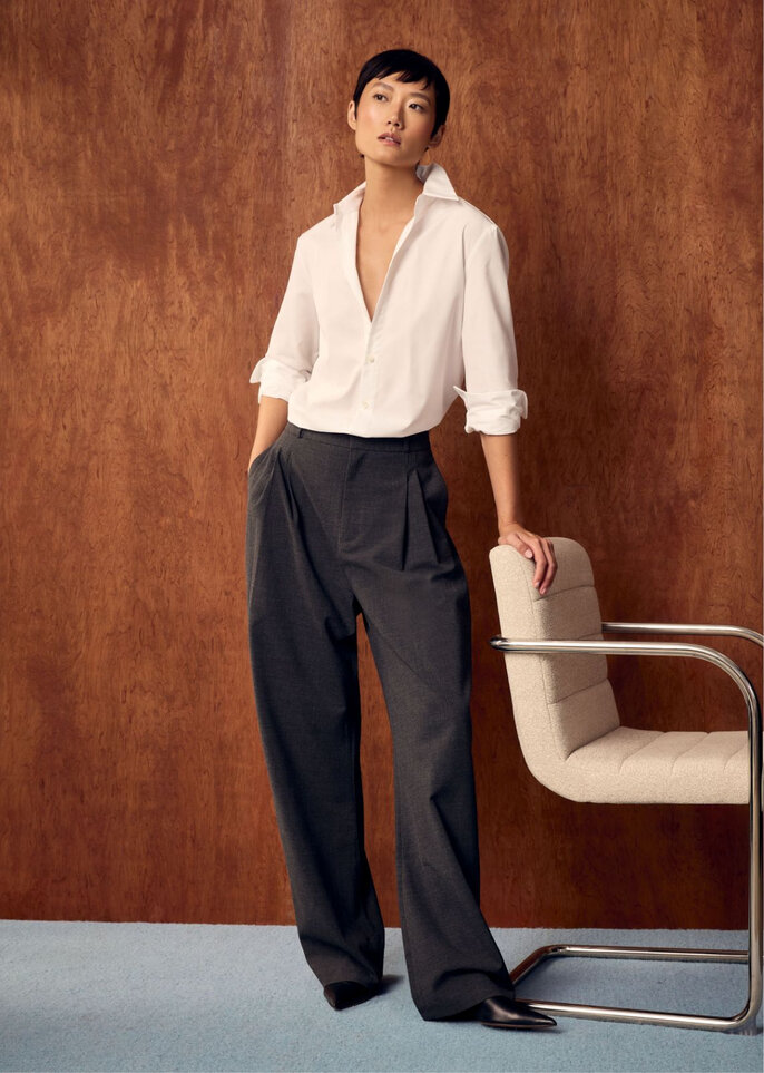 La pantalon ballon double plis par Édito par Simons
