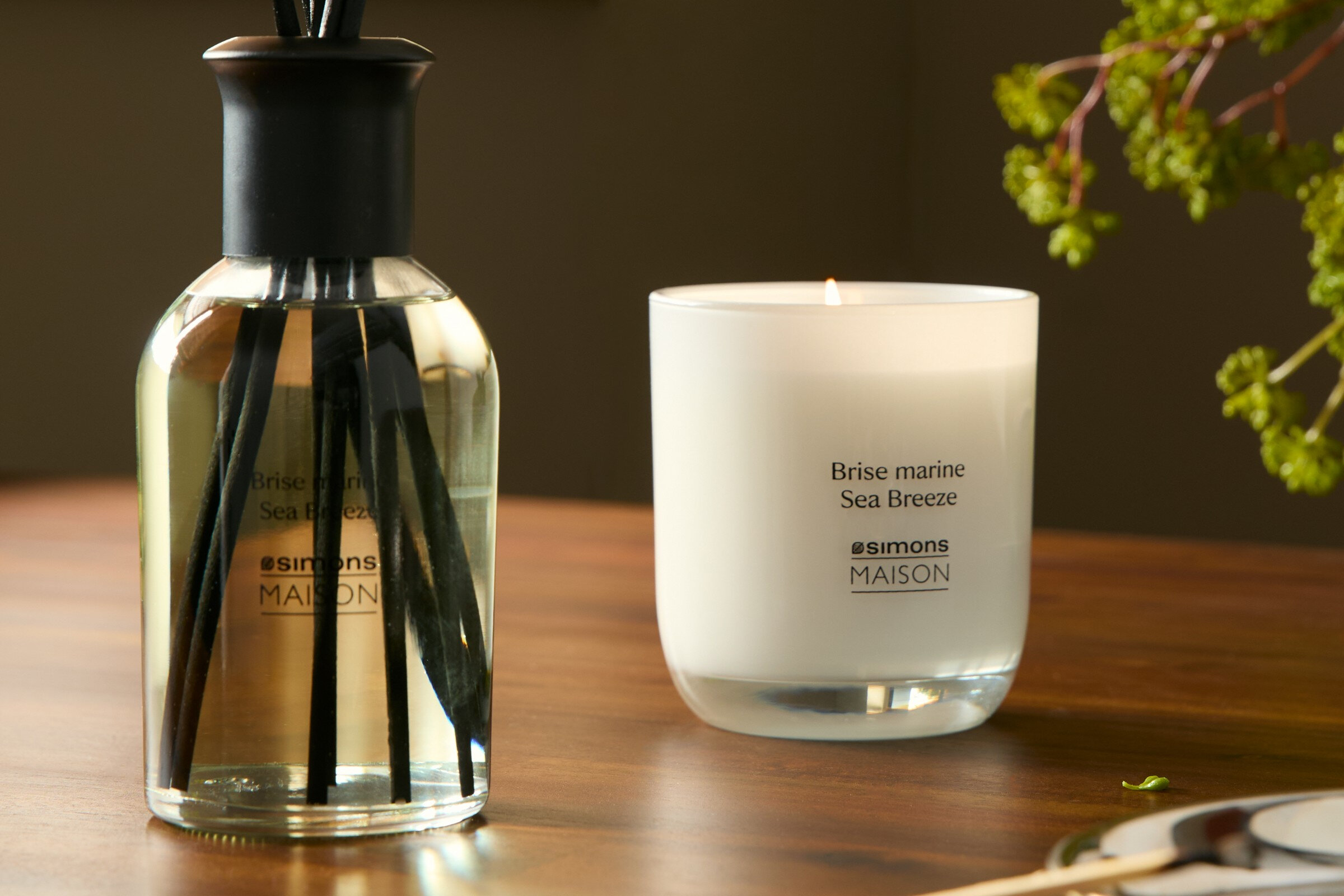candle and diffuser