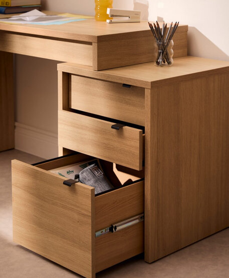 Walnut wall-mounted desk