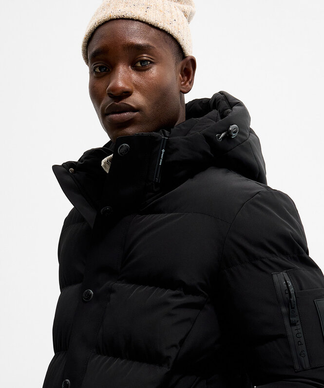 Synthetic down coat for men