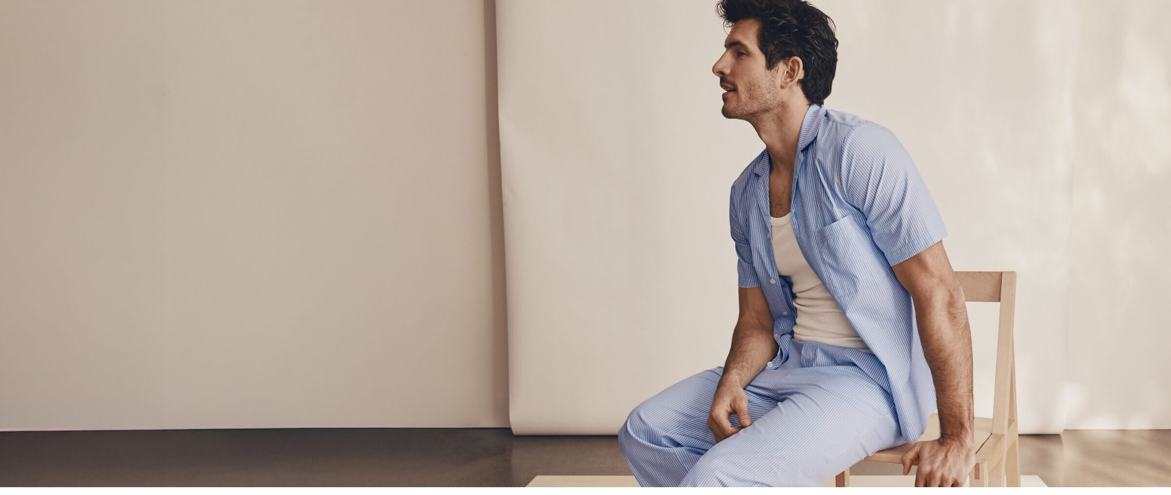 Man wearing loungewear