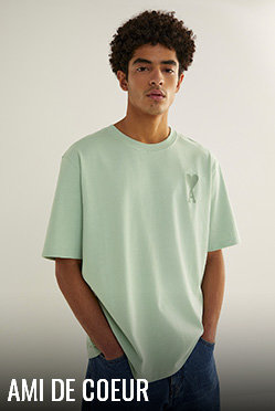 Le t-shirt Ami vert logo tissé chez Édito Simons