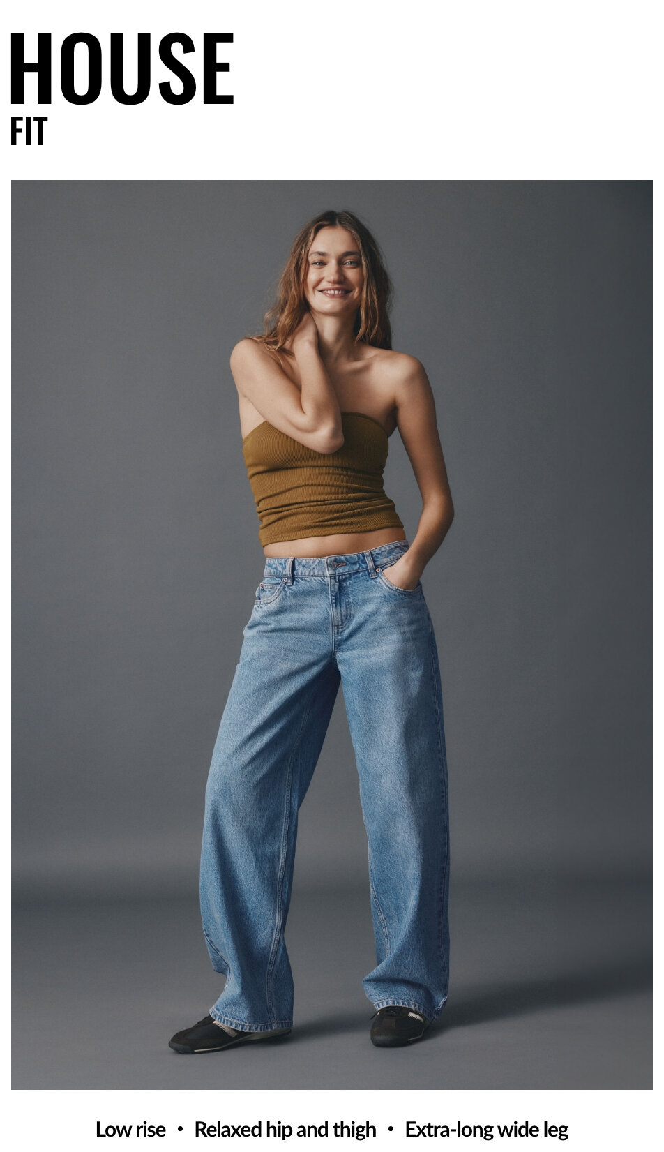 Low rise loose House jeans