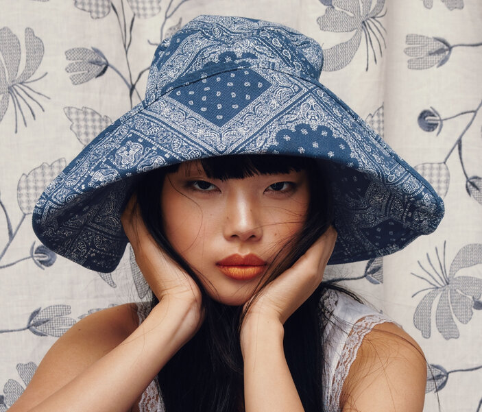 large paisley bucket hat