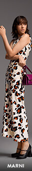 La robe léopard velours par Marni pour femme chez Simons
