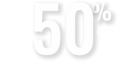 Jusqu'à 50 % de rabais