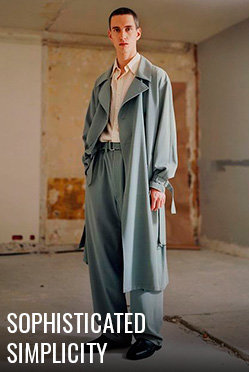 Lemaire belted double-breasted trench at Édito Simons