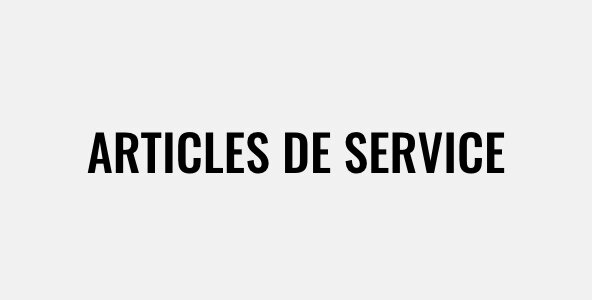 Articles de service