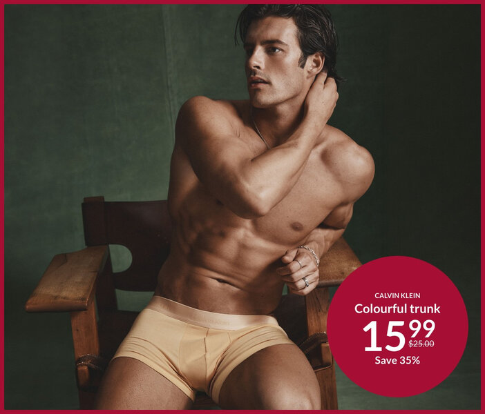 Calvin Klein colourful trunk at 15.99$ instead of 25$