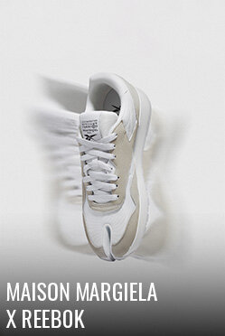 White Classic Leather Tabi Nylon sneakers