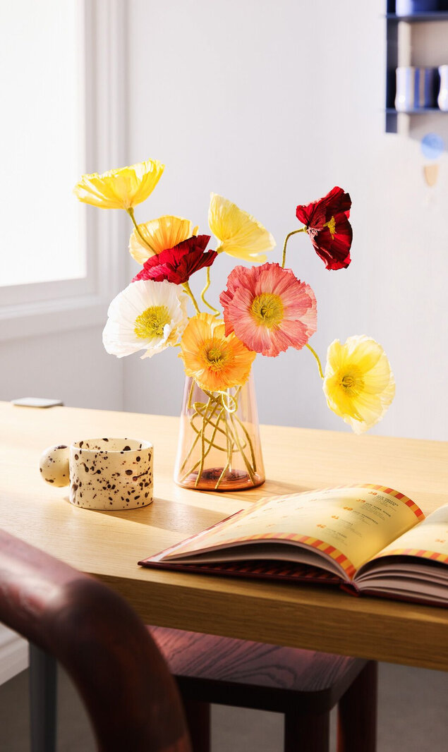 fleurs séchées dans un pot