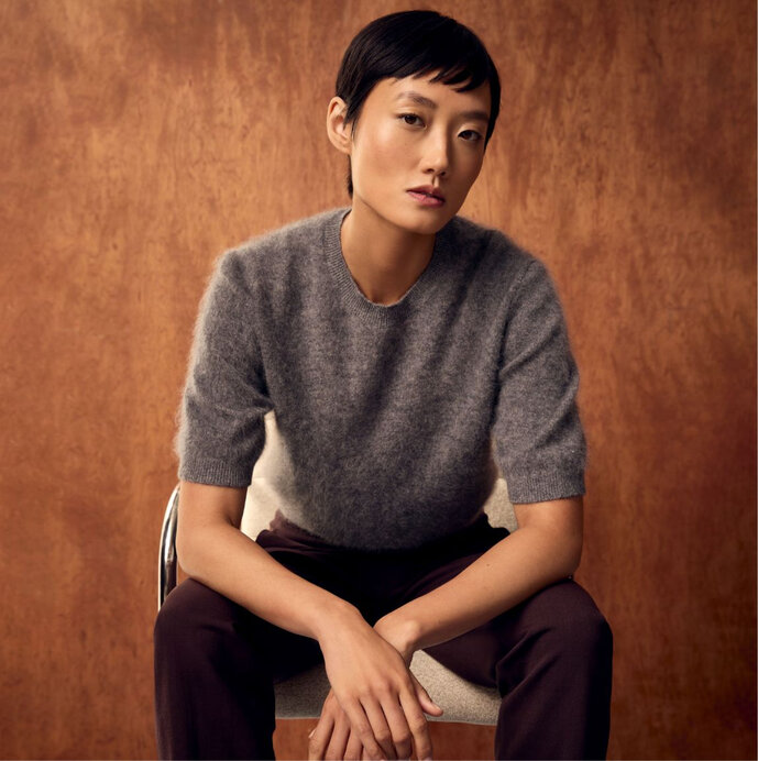 Short-sleeve cashmere sweater by Édito par Simons