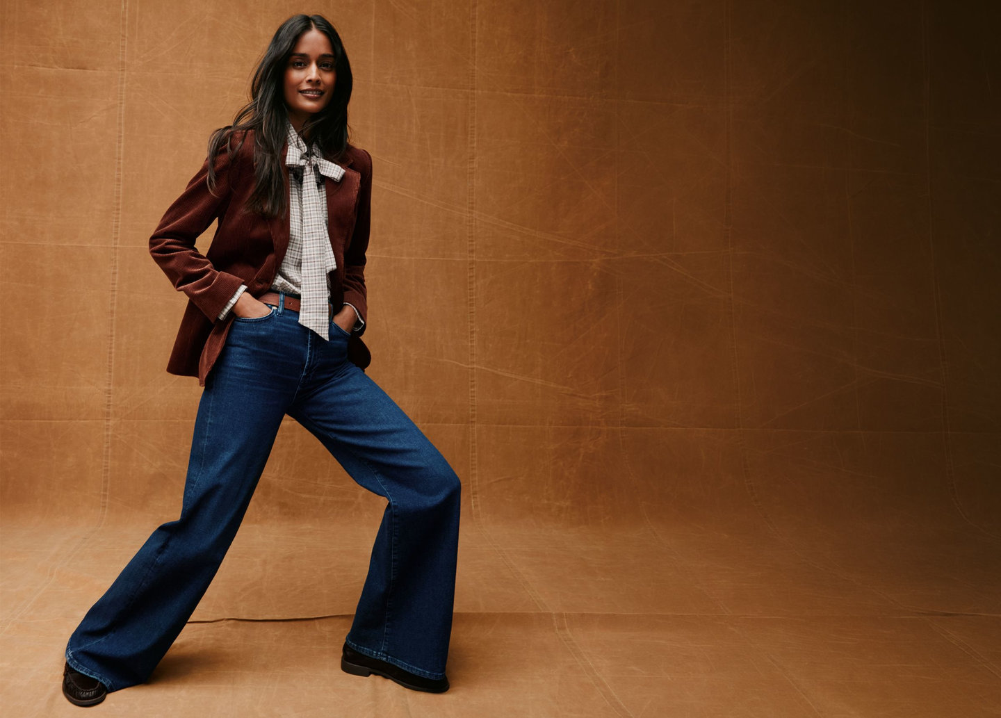 Cinched corduroy blazer exclusively at Contemporaine by Simons
