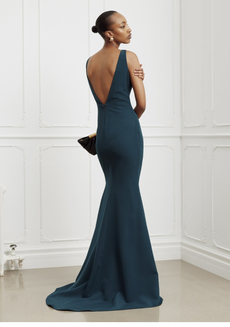 Janet open-back maxi mermaid dress from Arti Gogna at Icône by Simons