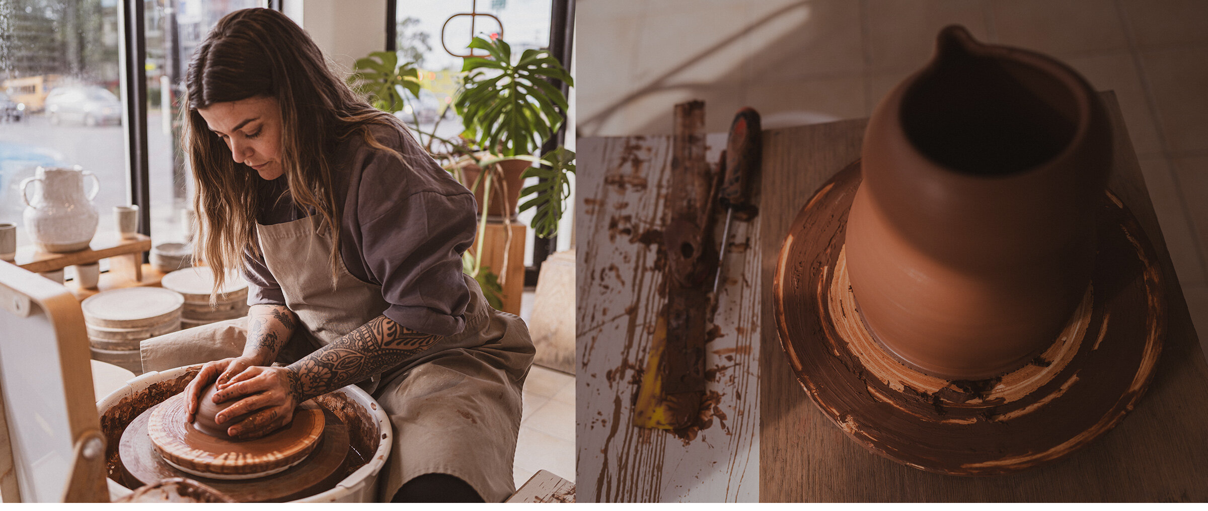 Ceramicist at work