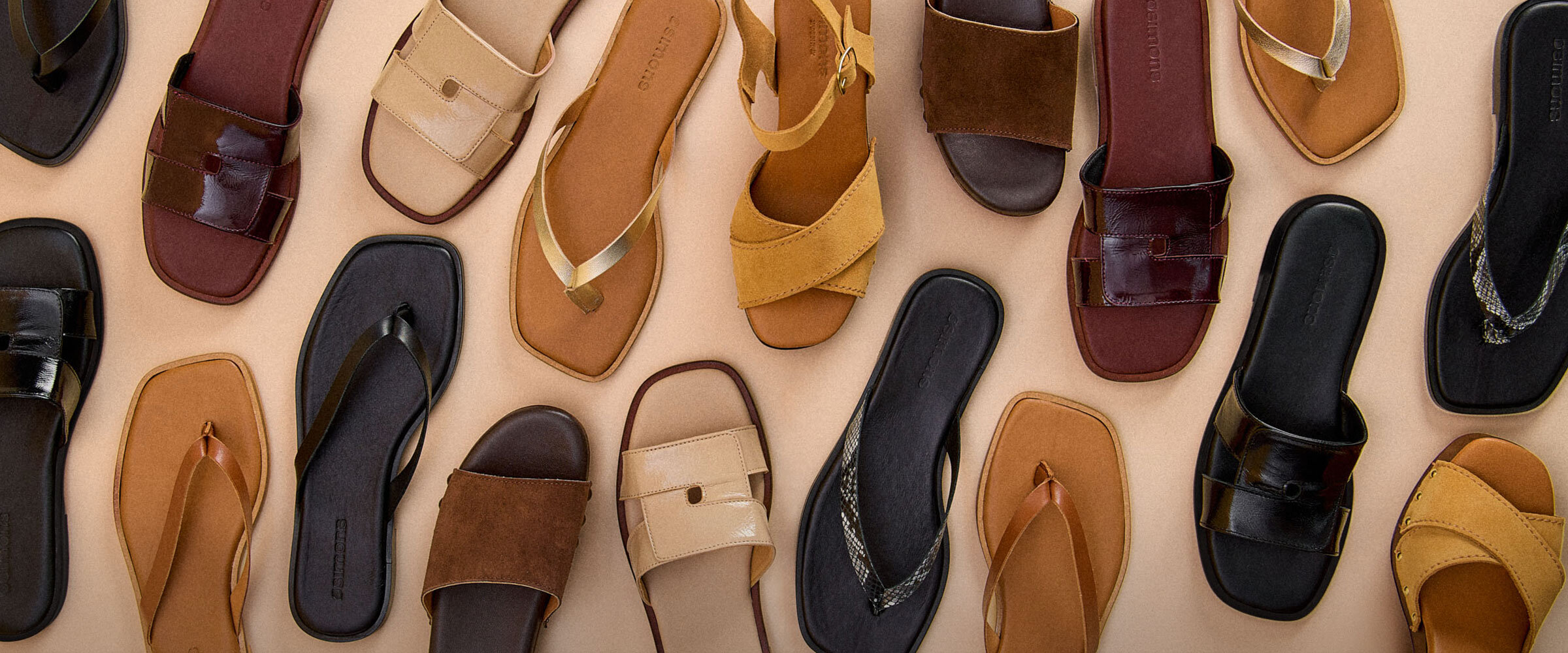 Leather and suede sandals by Simons