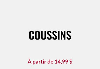 Coussins À partir de 14,99 $